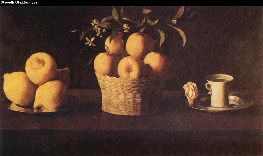 Francisco de Zurbaran Still Life with Lemons,Oranges and Rose